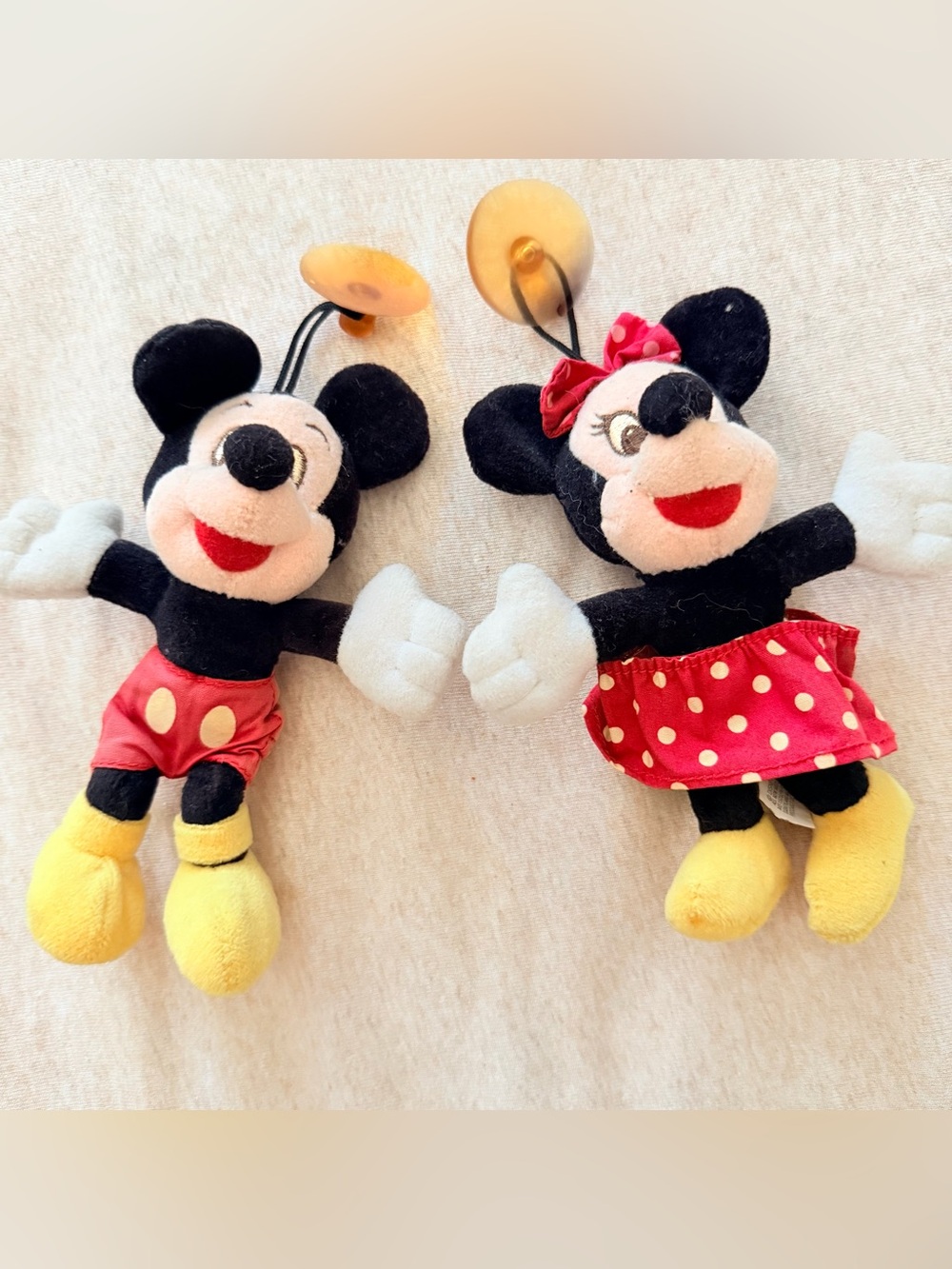 Vintage Mickey & Mickey car window suction plush hanging plush